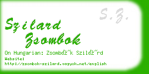 szilard zsombok business card